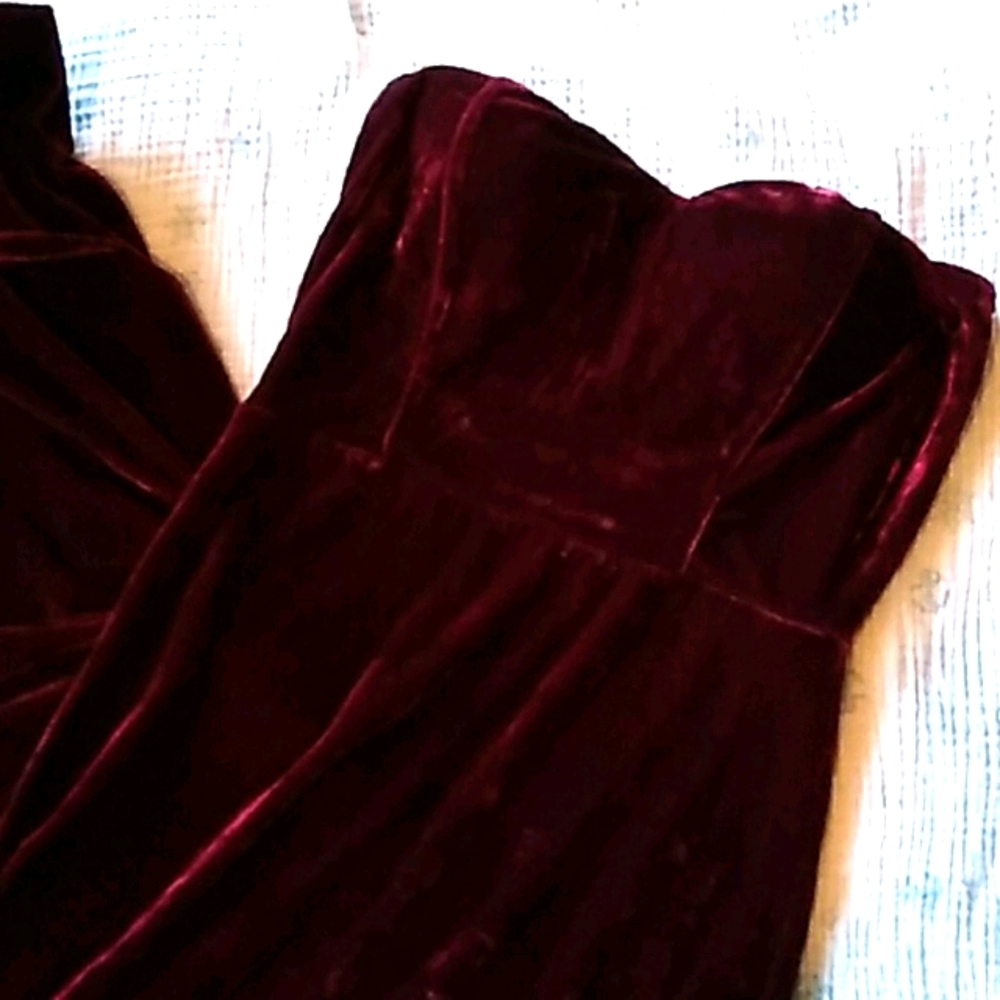 Windsor Red Velvet Full Length Dress